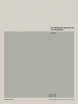 cover image of Zur plastischen Berechnung von Stahlbeton